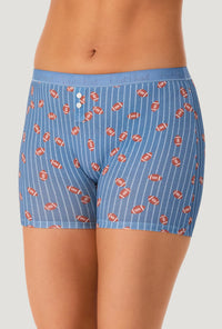 A lady wearing Game On Stretch Jersey Boxer Short Underwear