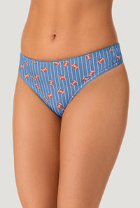 A lady wearing Game On Stretch Jersey Wide Side Thong Underwear