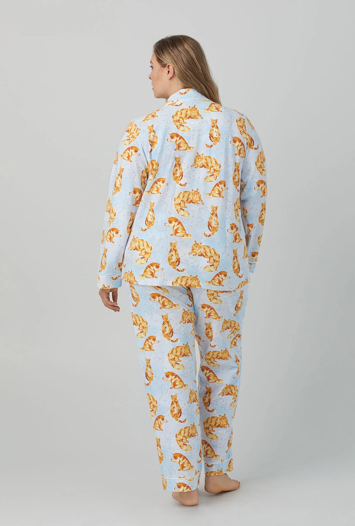 Fancy Cats Long Sleeve Classic Stretch Jersey PJ Set