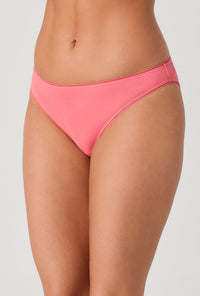 A lady wearing Sugar Coral Stretch Jersey Bikini Underwear