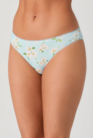 A lady wearing Magnolia Breeze Stretch Jersey Bikini Underwear