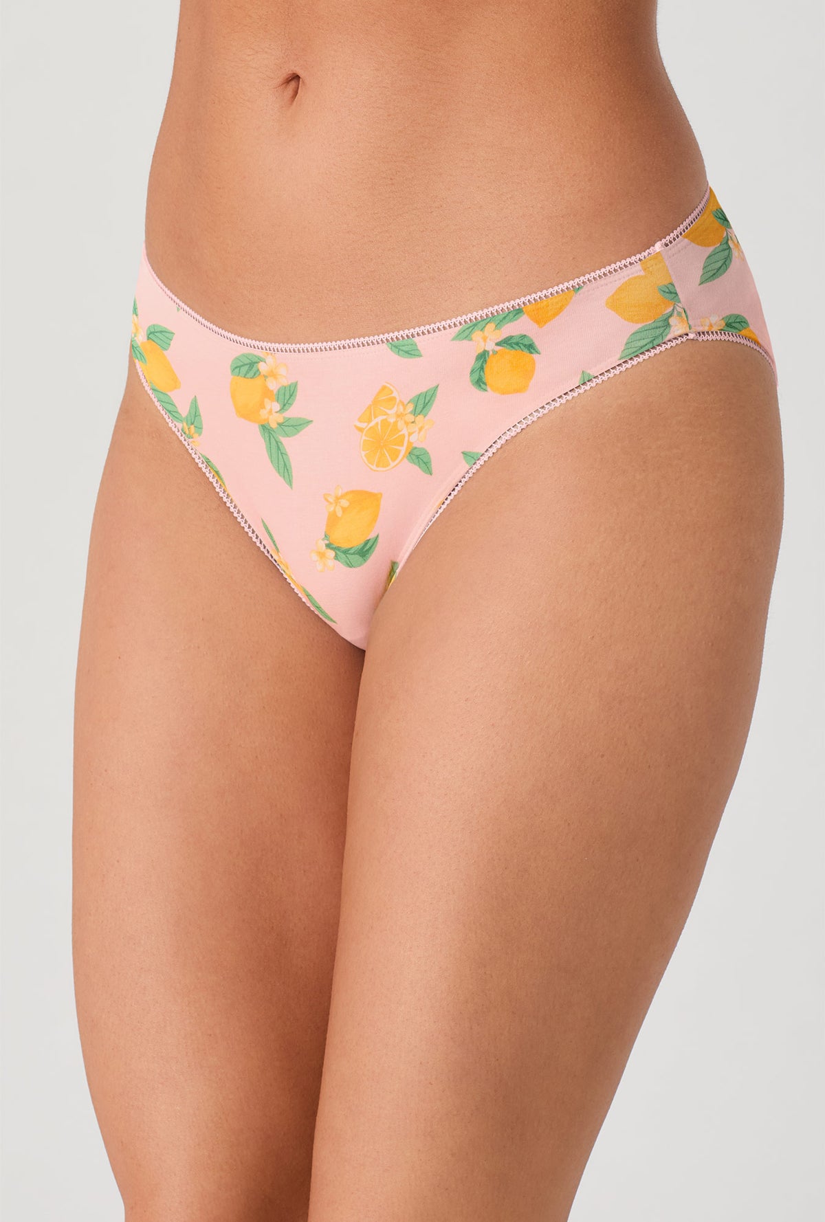 Lemon Sorbet Stretch Jersey Bikini Underwear