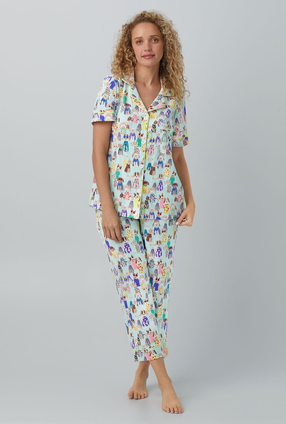 Elegant Elephant Long Sleeve Classic Woven Cotton Poplin PJ Set - Bedhead  Pajamas