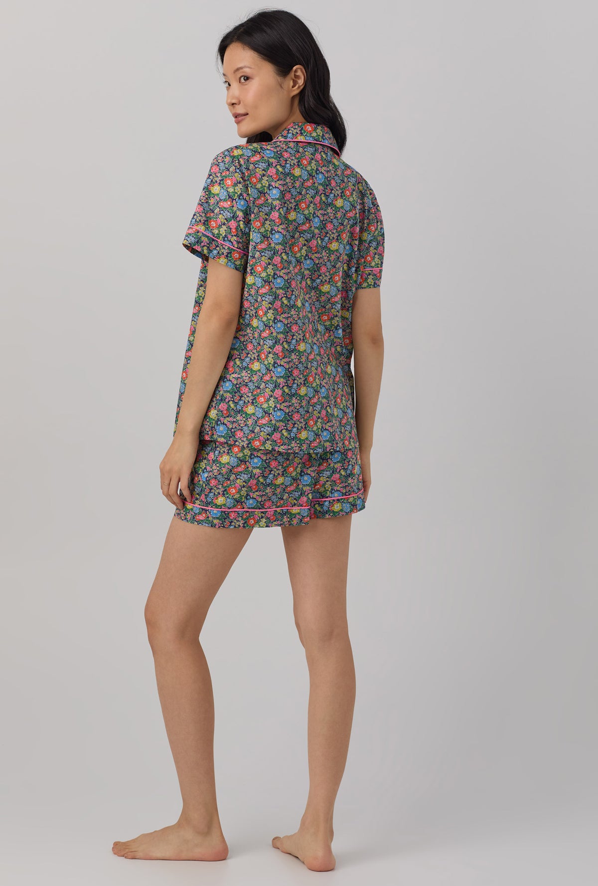 Clare Rich Short Sleeve Classic Shorty Woven Tana Lawn® PJ Set Made with Liberty Fabrics
