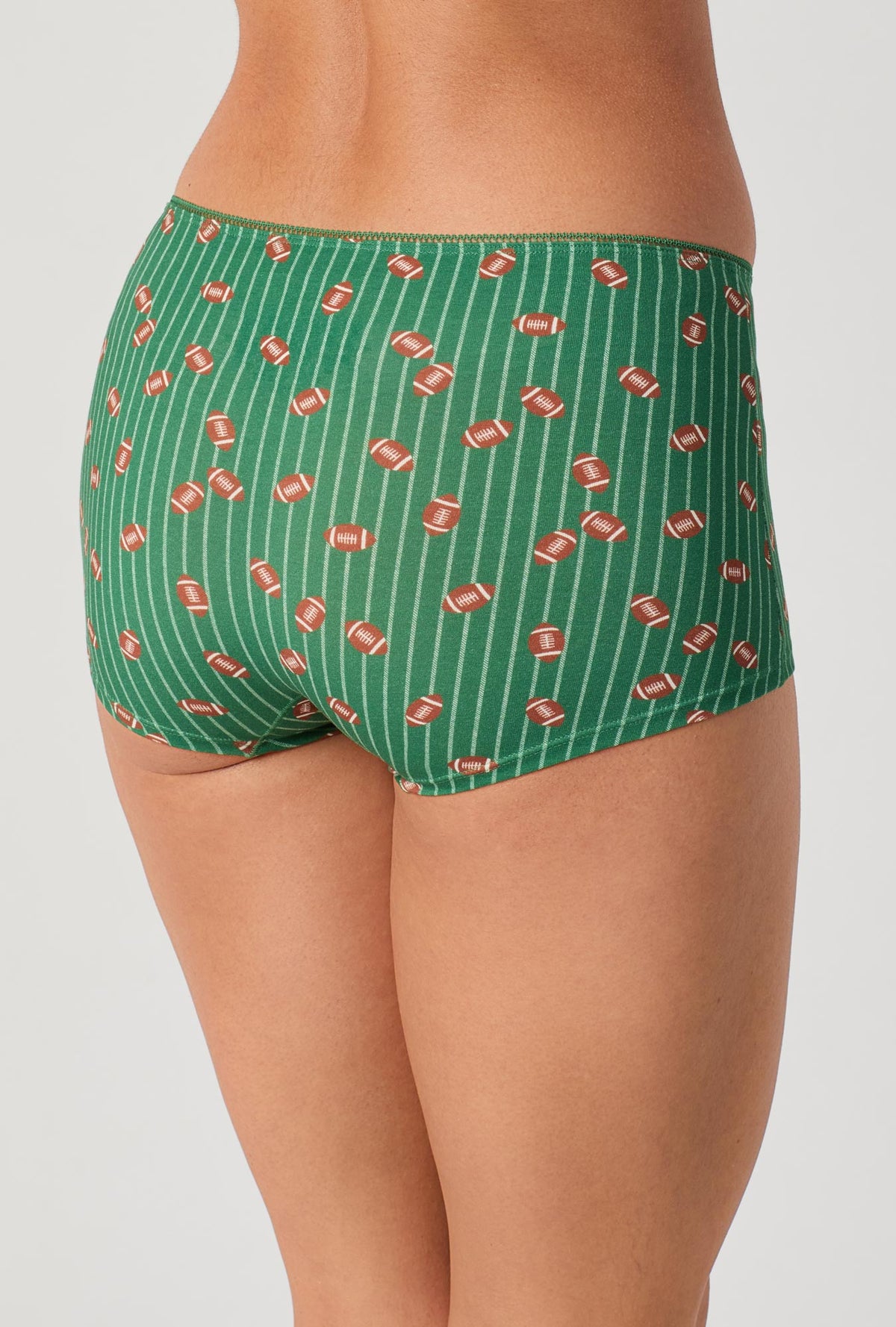 A lady wearing Game on Stretch Jersey Boyshort Underwear
