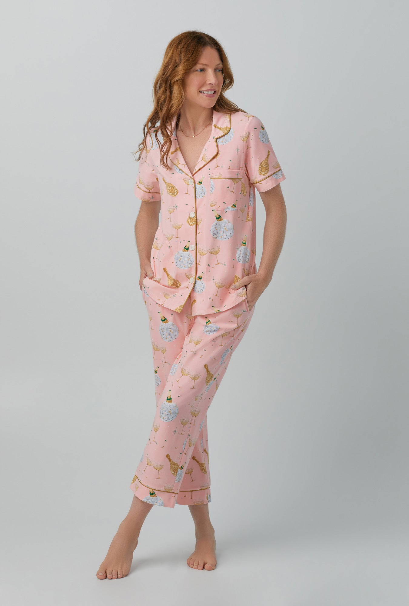 Blueberry Long Sleeve Classic Washable Silk PJ Set - Bedhead Pajamas