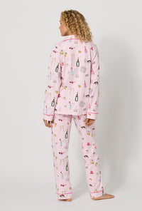 Let's Do Brunch Long Sleeve Classic Stretch Jersey PJ Set