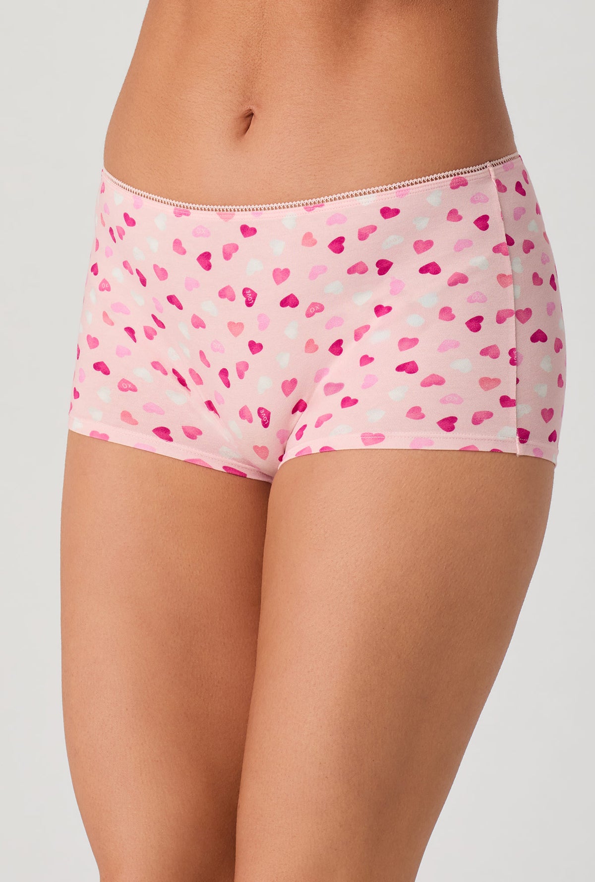 A lady wearing Sweethearts Stretch Jersey Boyshort Underwear