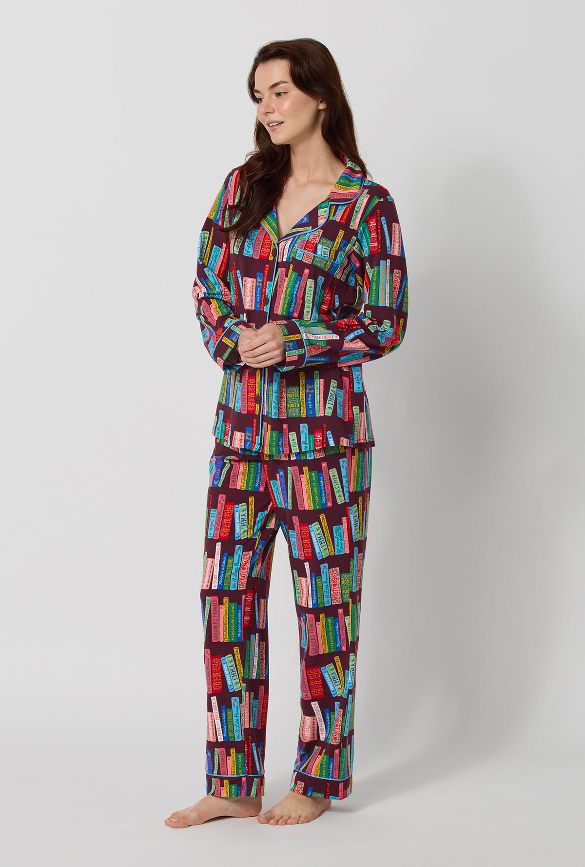 Rifle Paper Co. x BedHead PJs Book Club Long Sleeve Classic Stretch Jersey Pj Set