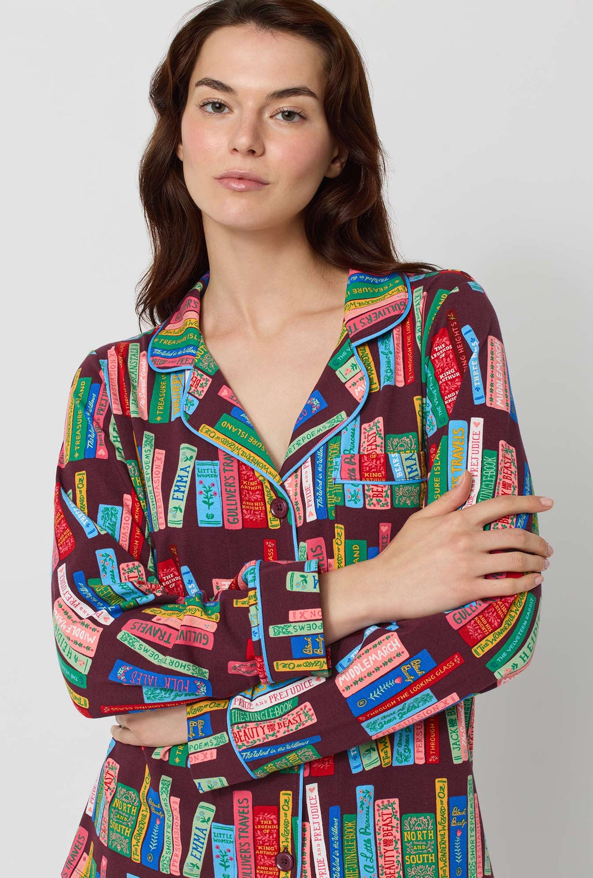 Rifle Paper Co. x BedHead PJs Book Club Long Sleeve Classic Stretch Jersey Pj Set