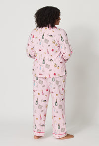 Let's Do Brunch Long Sleeve Classic Stretch Jersey PJ Set