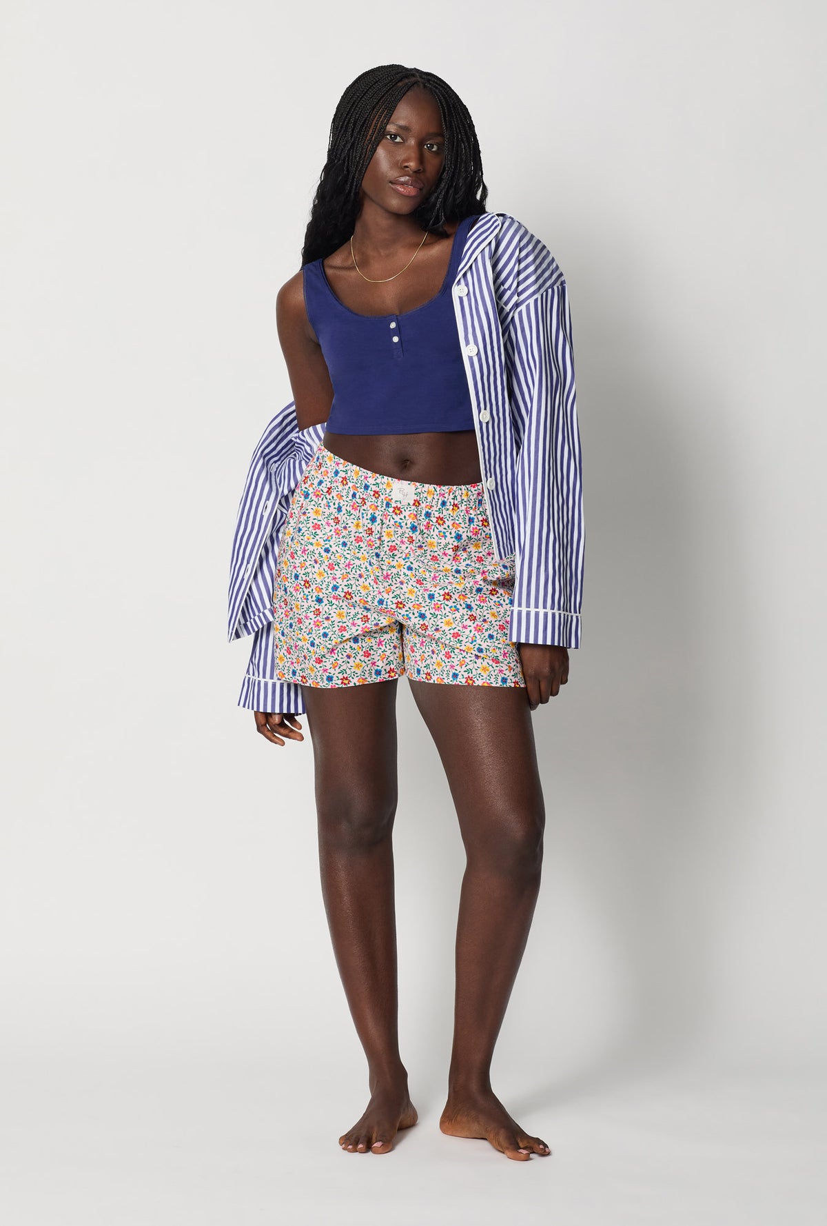 Whimsy Ditsy Woven Cotton Poplin Boxer Short