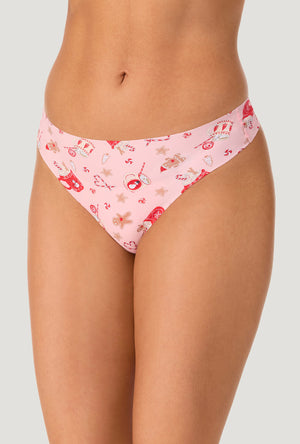 A lady wearing Candy And Cocoa Free Cut Micro Thong Underwear