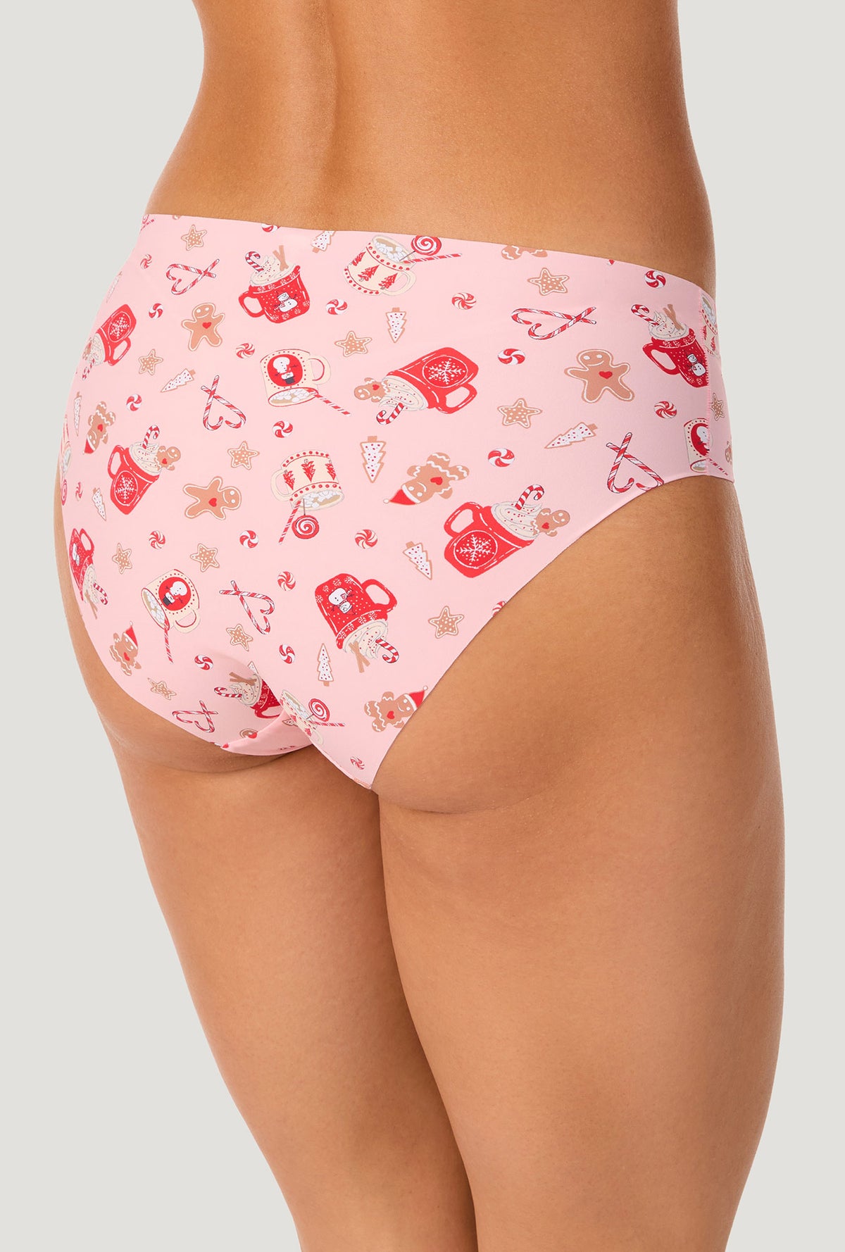 A lady wearing Candy And Cocoa Free Cut Micro Hipster Underwear back view