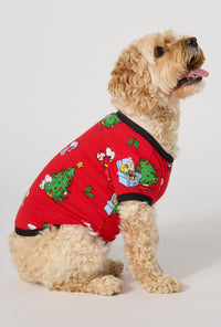 Merry, Beagle, & Bright Stretch Jersey Dog Pajama