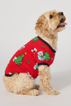 Merry, Beagle, & Bright Stretch Jersey Dog Pajama