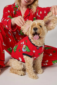 Merry, Beagle, & Bright Stretch Jersey Dog Pajama