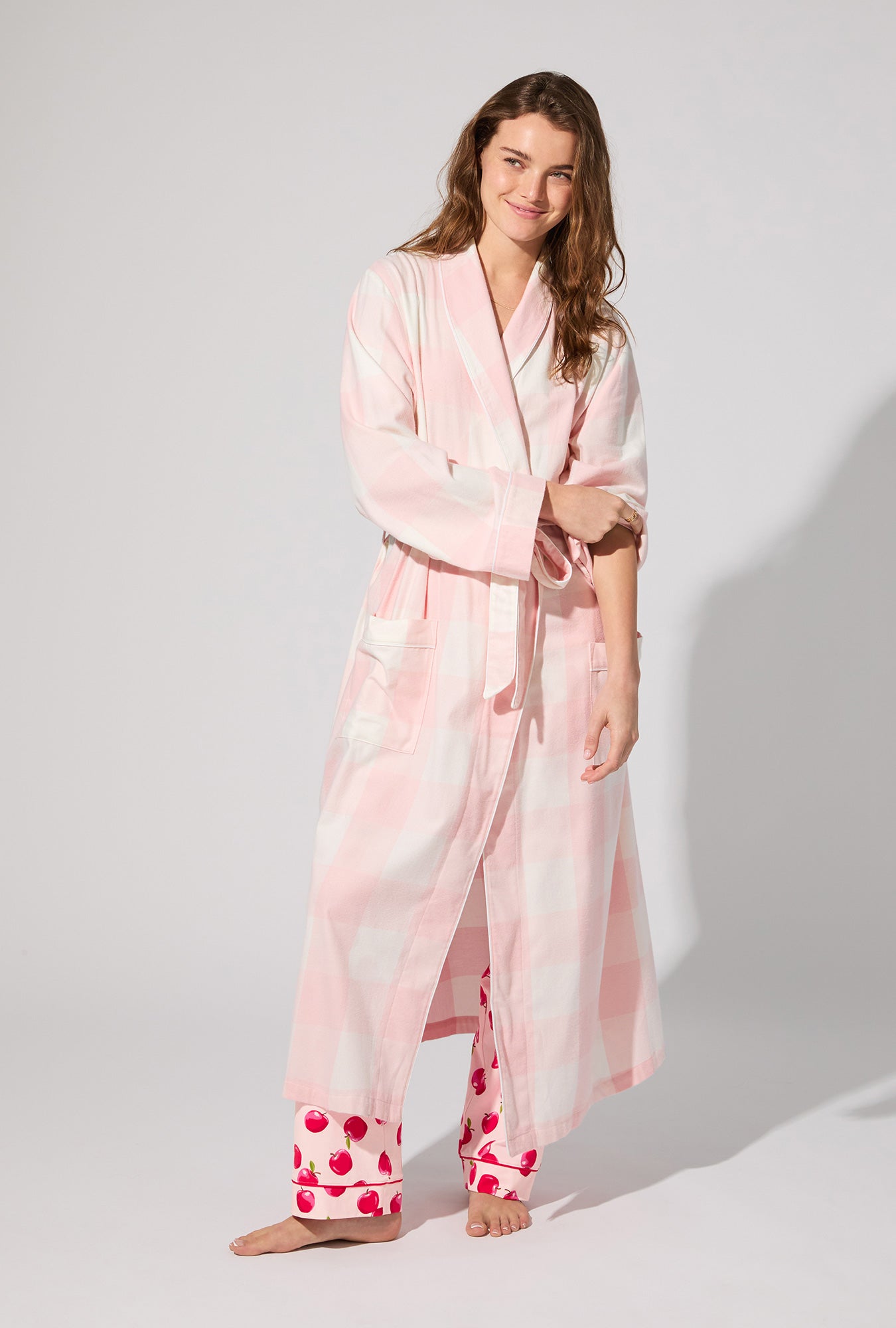 Checking In Unisex Classic Woven Cotton Portuguese Flannel Robe de Chambre