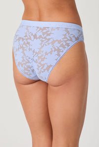 A lady wearing Blue Skies Stretch Lace Bikini Underwear