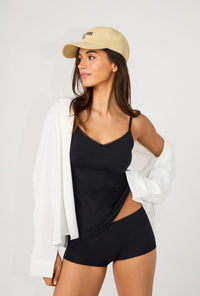 Black Stretch Jersey Cami
