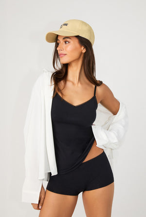 Black Stretch Jersey Cami