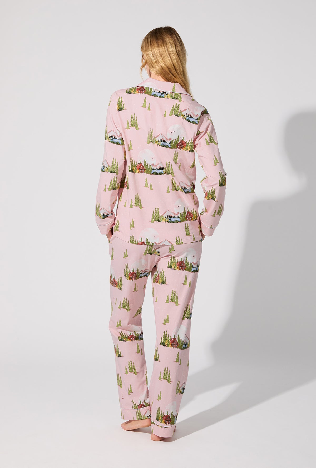 Pine Lake  Long Sleeve Classic Stretch Jersey PJ Set