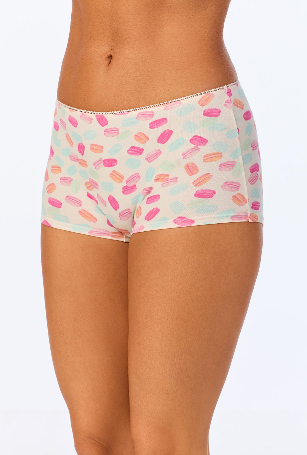 A lady wearing Treat Yourself Stretch Jersey Boyshort Underwear