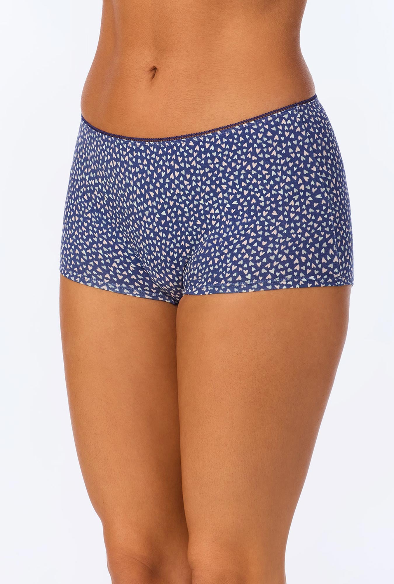 A lady wearing Love Is All You Need Stretch Jersey Boyshort Underwear