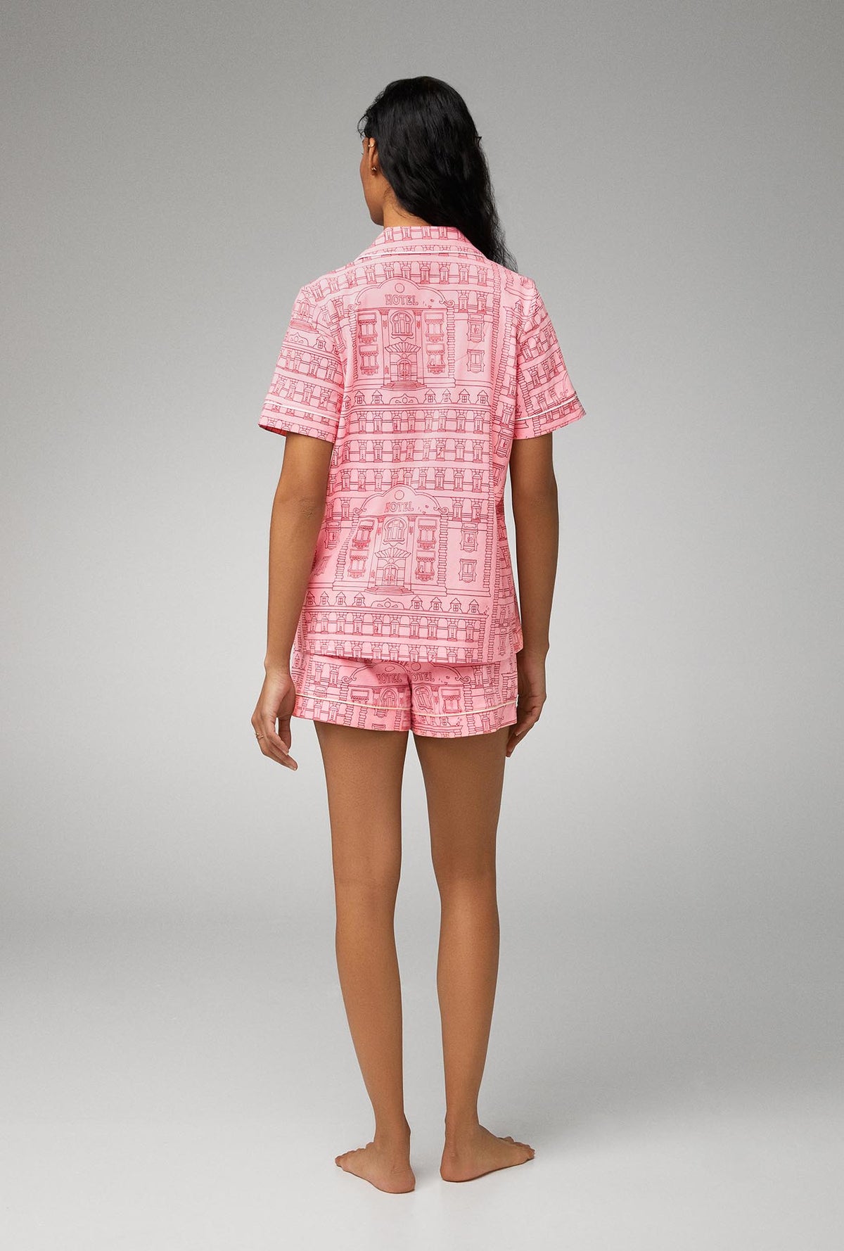 Grand Hotel Short Sleeve Classic Shorty Stretch Jersey PJ Set
