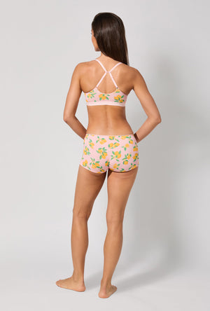 A lady wearing Lemon Sorbet Stretch Jersey Bralette