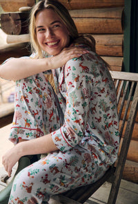 Woodland Wonder 3/4 Sleeve Classic Stretch Jersey Cropped Pj Set