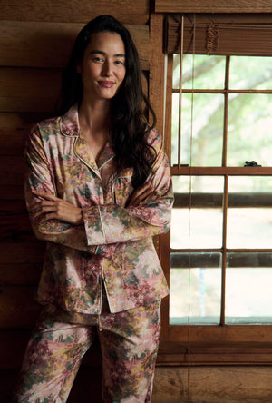 Autumnal Arboretum Long Sleeve Classic Woven Tana Lawn® Pj Set Made With Liberty Fabrics