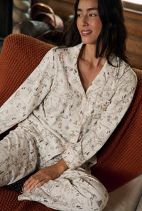 Hundred Acre Toile Long Sleeve Classic Stretch Jersey Pj Set