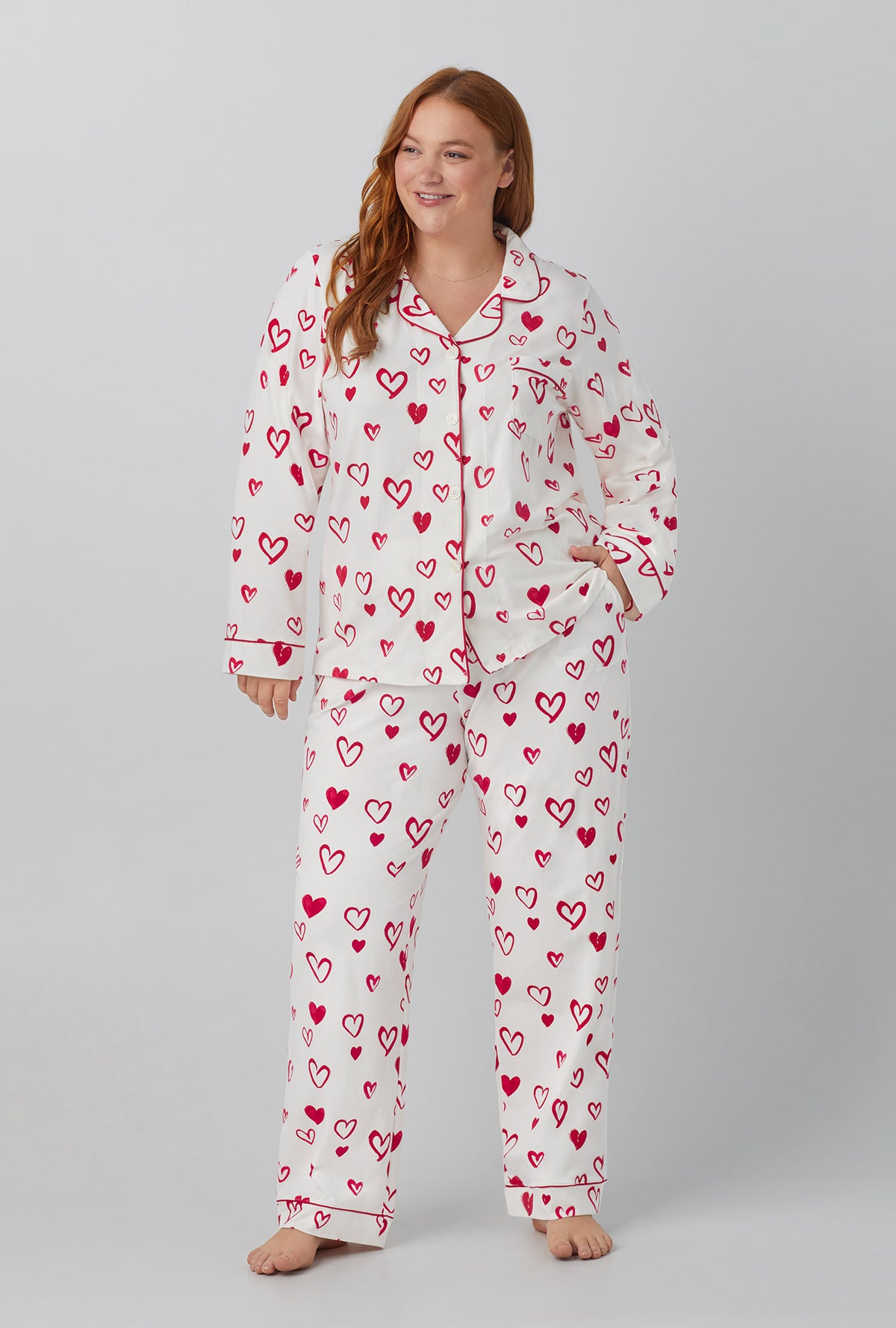 Love is in the Air Long Sleeve Classic Stretch Jersey PJ Set