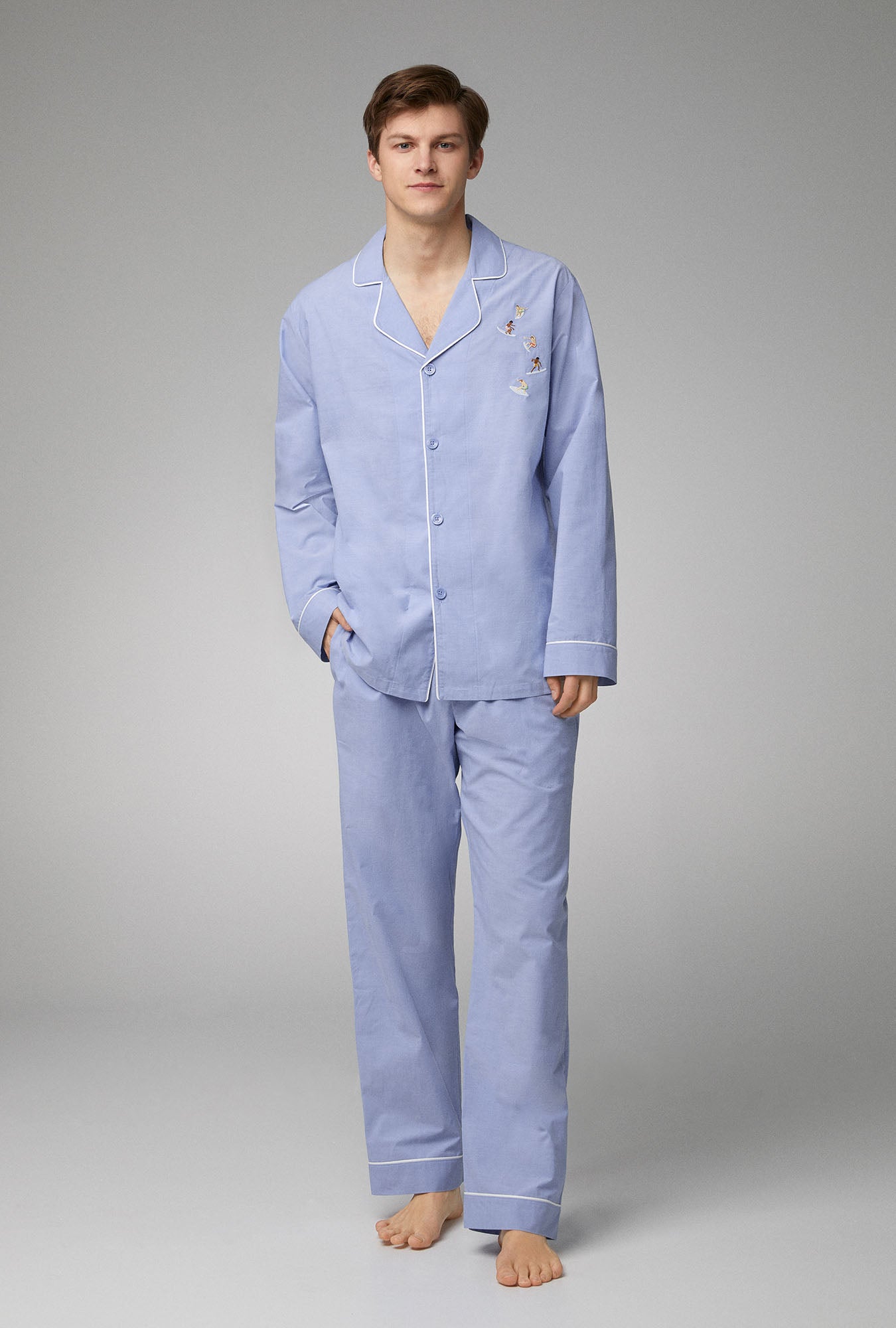 Mens poplin sleep shorts best sale