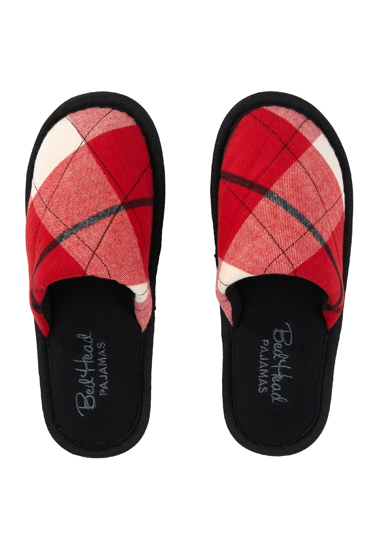 Country Plaid French Terry LinedWoven Cotton Portuguese Flannel Unisex Slippers