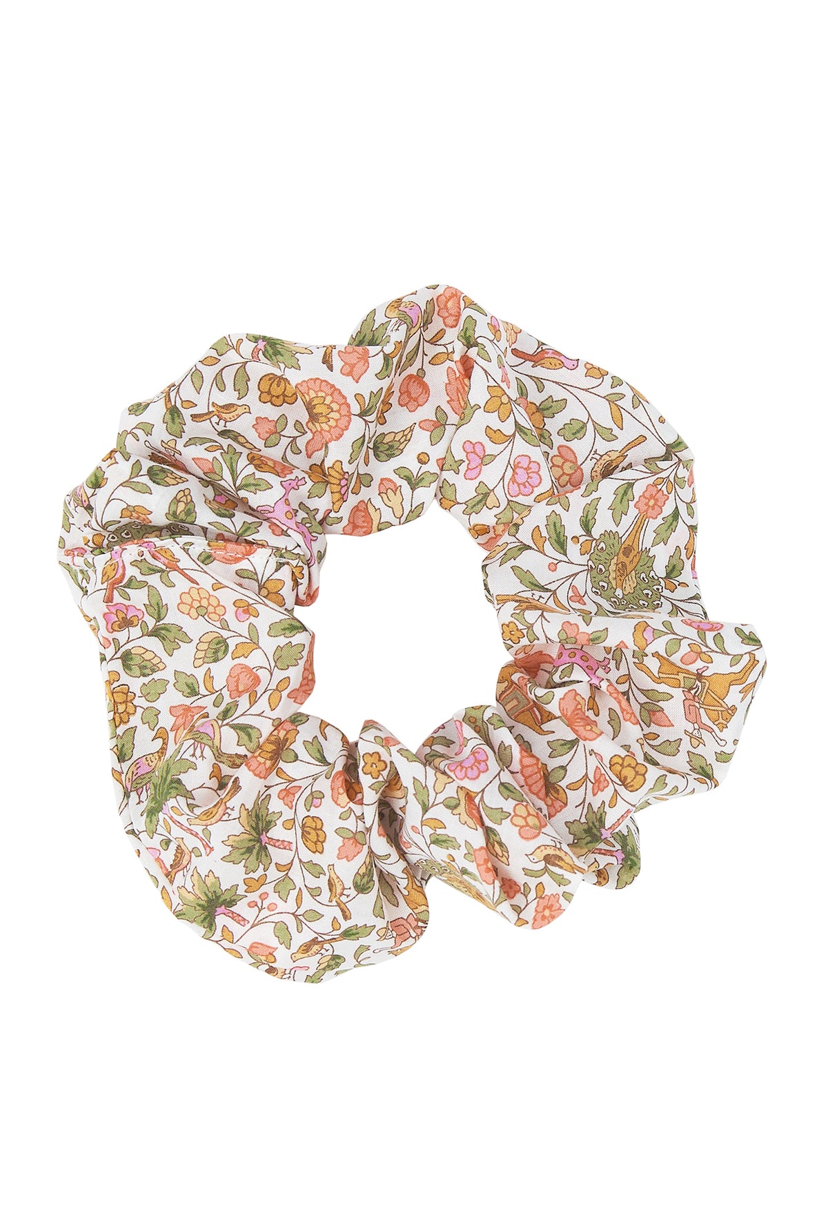 A multi color tana lawn scrunchie with imran print.