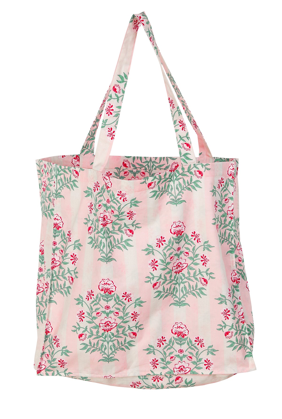 A estate floral woven cotton poplin totebag 