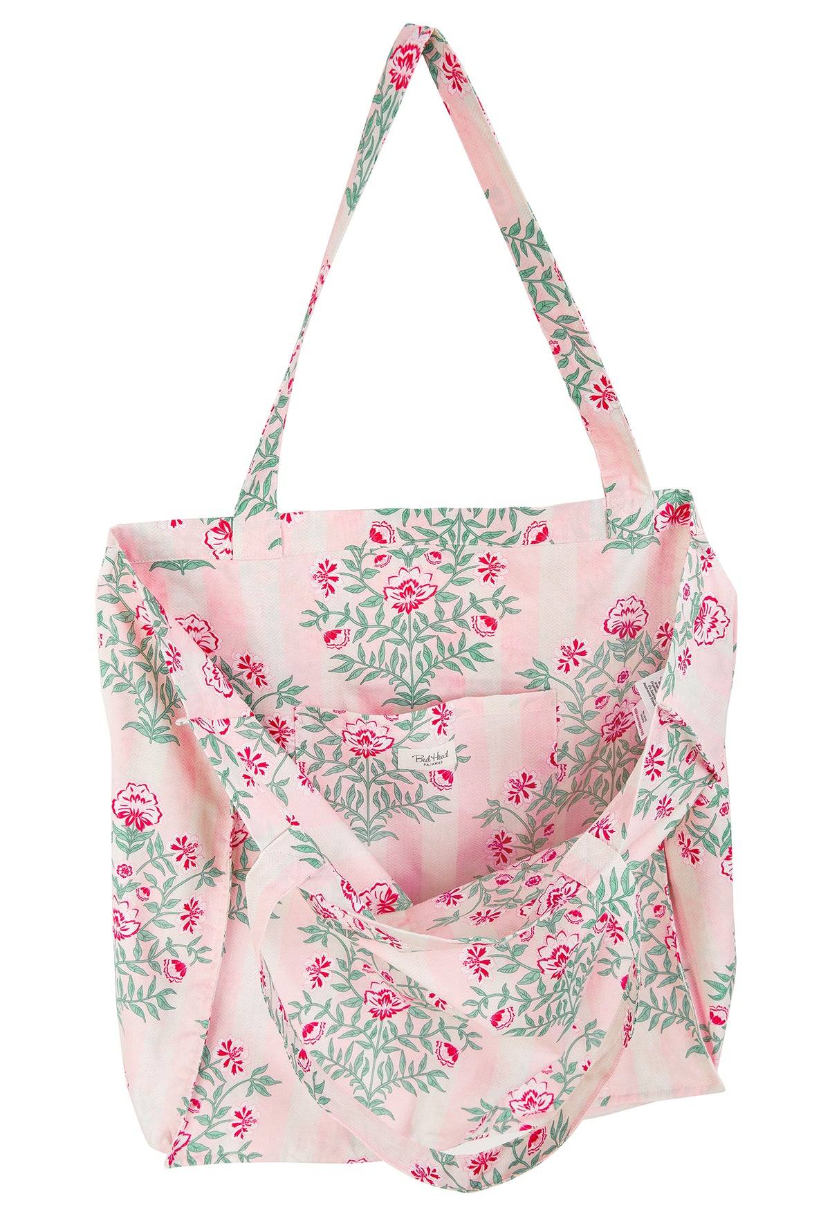 A estate floral woven cotton poplin totebag 