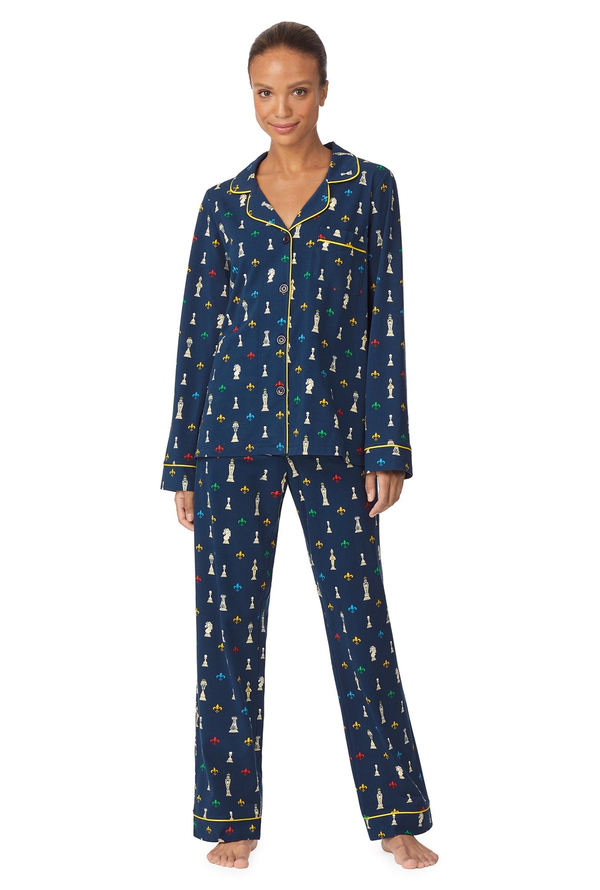 Wanderlust Long Sleeve Classic Stretch Jersey PJ Set - Bedhead Pajamas