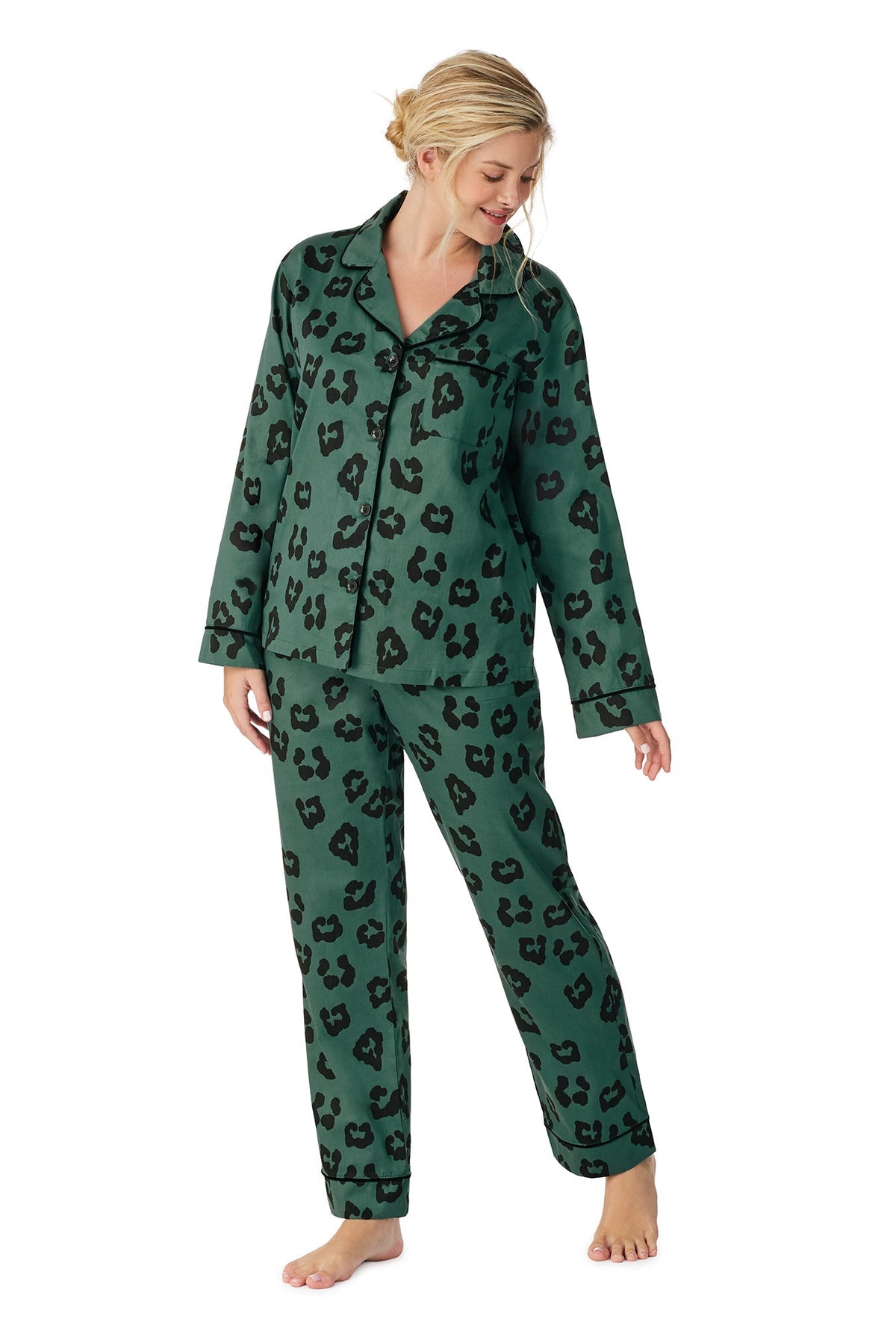 Feline Fine Long Sleeve Classic Woven Cotton PJ Set - Bedhead Pajamas