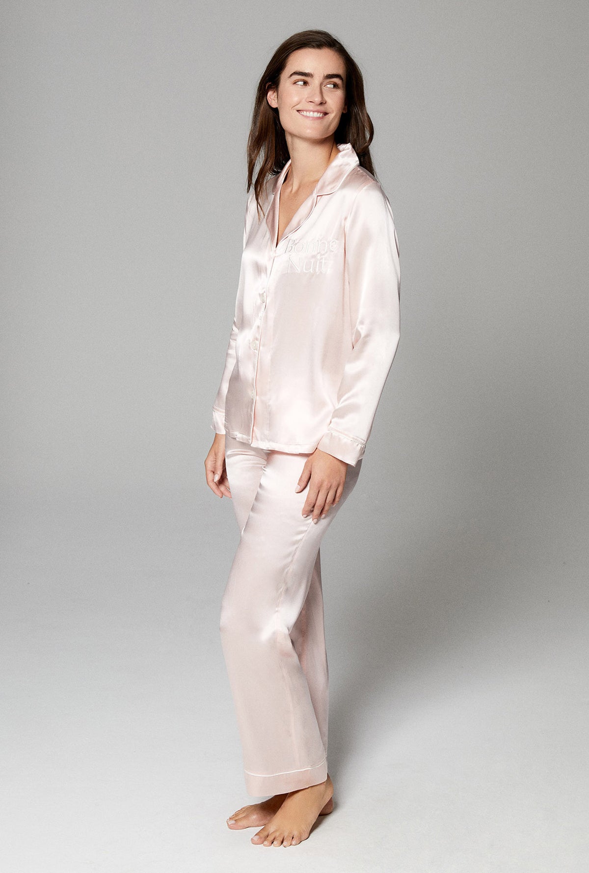 Silk Pyjamas Pink Satin Pjs for Women Silk Pajama Set Silk 