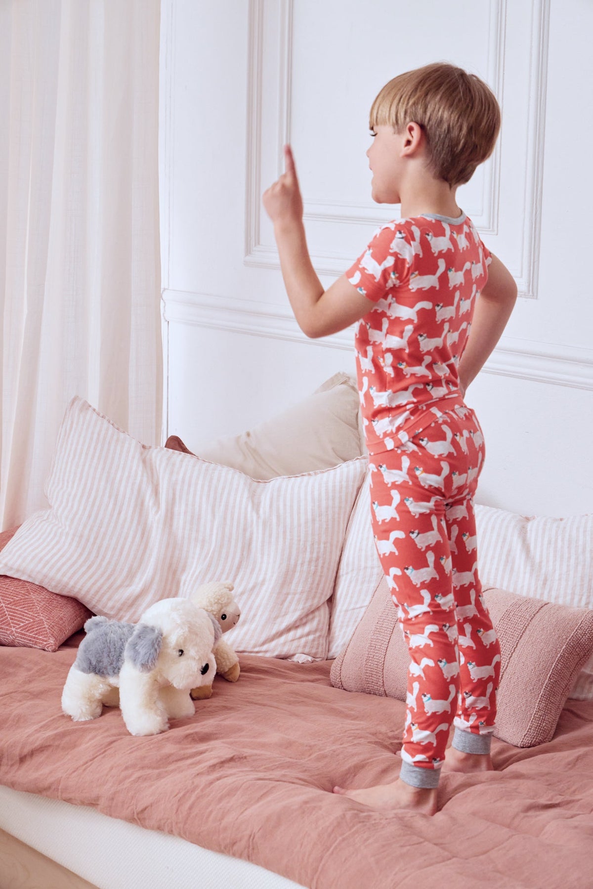 On the Catwalk Short Sleeve Stretch Jersey Kids PJ Set - Bedhead Pajamas